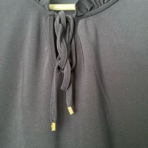 Tommy Hilfiger Navy Sleeveless Tie Neck Ruffle Front Top Size XL - Picture 5 of 9